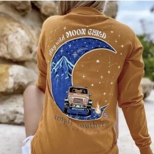 Simply Southern “Stay Wild Moon Child” Long Sleeve Tee Size Small